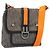 Bolsa de Ombro em Lona Trotter Christian Dior Azul Marinho Prata Auth gh1474