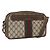 Borsa a Spalla Gucci GG Supreme Web Sherry Line PVC Beige Auth 161685