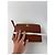 Clutch in pelle vintage Givenchy marrone Arancione - vista 11