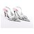 Diesel Décolleté Slingback D-Venus in Vernice Embossata Argento, Taglia 37 EU - vista 2