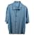 Camicia a maniche corte Oblique Dior azzurro seta e cotone Blu chiaro