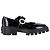 Stuart Weitzman Nolita Mary Janes con Piattaforma in Pelle Verniciata Nera Nero