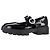Stuart Weitzman Nolita Mary Janes con Piattaforma in Pelle Verniciata Nera Nero - vista 4