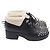 Botines Gucci Harlem Spike de cuero negro con forro de shearling