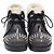 Botines Gucci Harlem Spike de cuero negro con forro de shearling - vista 2
