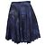 Falda Mini Circular Impresa Ralph Lauren en Seda Azul Marino - vista 3