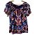 Autre Marque Blusa de Power Net con estampado de mariposa de Vivienne Tam Multicolor