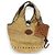 Autre Marque Genten Häkel-Raffia-Handtasche Beige