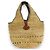 Autre Marque Genten Häkel-Raffia-Handtasche Beige - Ansicht 2