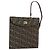 Borsa a mano in tela Zucca FENDI nera e marrone Auth 159734 Nero