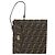 Borsa a mano in tela Zucca FENDI nera e marrone Auth 159734 Nero - vista 2