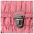 PRADA Borsa a Spalla con Catena Arricciata Nylon Rosa Argento Auth 161419 - vista 17