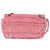 PRADA Borsa a Spalla con Catena Arricciata Nylon Rosa Argento Auth 161419 - vista 2