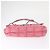 PRADA Borsa a Spalla con Catena Arricciata Nylon Rosa Argento Auth 161419 - vista 6