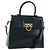 Borsa a mano in pelle Gancini Salvatore Ferragamo 2 in 1 Blu Navy Oro Auth 160979