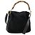 Bamboo Borsa a mano GUCCI in pelle scamosciata 2 in 1 nera e oro 0013754 Auth 160497 Nero D'oro