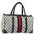 Gucci Borsa Boston GG Supreme in PVC Navy Gold Auth 162988 D'oro Blu navy