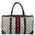 Gucci Borsa Boston GG Supreme in PVC Navy Gold Auth 162988 D'oro Blu navy - vista 2