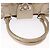 Salvatore Ferragamo Gancini Hand Bag Leather Champagne Gold Silver Auth 161013 Silvery Golden - view 7