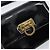 Borsa a spalla Gancini Salvatore Ferragamo in pelle verniciata nera e oro Auth 162253 - vista 17