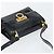Borsa a spalla Gancini Salvatore Ferragamo in pelle verniciata nera e oro Auth 162253 - vista 6