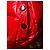 Giacca Piumino Rossa Lucida Moncler con Cappuccio e Pelliccia Rosso - vista 5