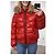 Giacca Piumino Rossa Lucida Moncler con Cappuccio e Pelliccia Rosso - vista 6