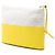 Pochette Oblong in Jacquard e Pelle Anagramma Giallo LOEWE - vista 2
