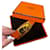 Bracelete Hermès Kelly Double Tour Laranja Gold hardware  - vista 2