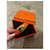 Bracelete Hermès Kelly Double Tour Laranja Gold hardware  - vista 3