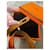 Bracelete Hermès Kelly Double Tour Laranja Gold hardware  - vista 7