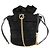 Borsa a spalla in pelle nera Gancini di Salvatore Ferragamo Nero