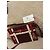 Borsa a tracolla Roberta di Camerino in tela bordeaux e bianca Bianco Rosso D'oro Bordò - vista 12