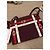 Borsa a tracolla Roberta di Camerino in tela bordeaux e bianca Bianco Rosso D'oro Bordò - vista 15