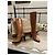 Zadig & Voltaire Botas altas de couro marrom com fivela dourada - vista 2