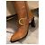 Zadig & Voltaire Botas altas de couro marrom com fivela dourada - vista 3