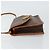 Céline Celine Vintage Macadam Circle Logo Canvas et Cuir Marron - vue 4