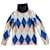 Tory Burch Rollkragenpullover aus Rautenmuster Schwarz Blau Grau Kamel  - Ansicht 1