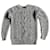 Iro Grau-weißer, gedrehter Strickpullover  - Ansicht 1