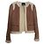 Giacca in pelle di pecora American Retro camel Cammello