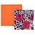 Sciarpa Hermès Carré 90 Nero Rosso Blu  - vista 2