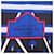 Sciarpa Hermès Carré 90 Nero Rosso Blu  - vista 4