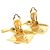 Vintage Coco Mark Gold Clip Ohrringe von Chanel Golden - Ansicht 3