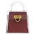 Borsa a mano in acrilico e metallo Gancini di Salvatore Ferragamo Rosso D'oro