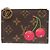 Billetera bifold de lona Monogram Louis Vuitton Castaño Roja Monograma