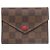 Cartera Victorine Tri-Fold Louis Vuitton Castaño Roja Damier ebene