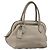 Borsa a mano FENDI Celeria in pelle beige argento Auth hk3299