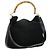 Bamboo Borsa a Mano GUCCI in Camoscio 2 in 1 Nero Oro 001 2404 1638 Auth 158529 D'oro