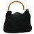 Bamboo Borsa a Mano GUCCI in Camoscio 2 in 1 Nero Oro 001 2404 1638 Auth 158529 D'oro - vista 13