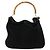 Bamboo Borsa a Mano GUCCI in Camoscio 2 in 1 Nero Oro 001 2404 1638 Auth 158529 D'oro - vista 2